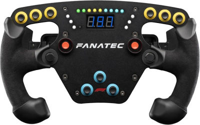 FANATEC Sim Racing ClubSport Steering Wheel F1 Esports V2 - Officially Licensed Formula 1 Product, Alcantara Grips, LED Display, Magnetic Paddles, Integrated Vibration Motors - PC : Amazon.in: Car & Motorbike