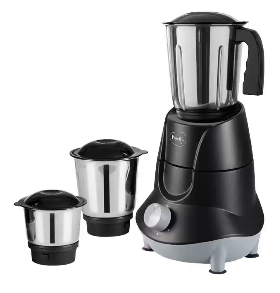 Pigeon InstaMix Mixer Grinder, 500W, 3 Jars-Black