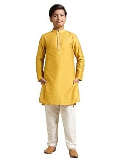 Amazon Brand - Symbol Boy's Festive Rayon Kurta Pajama Set 10-12 yrs