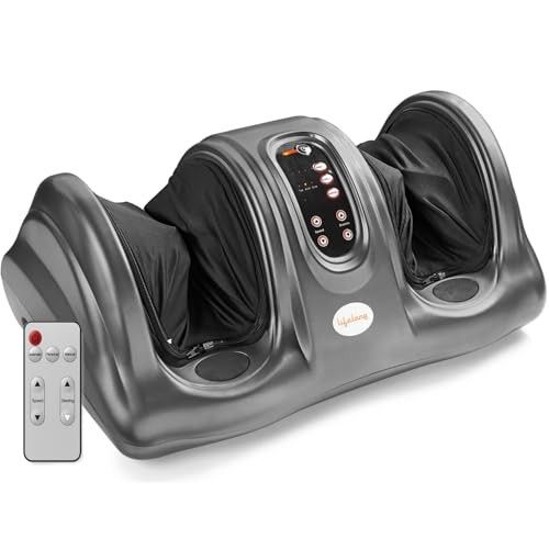 Lifelong Foot Massager Machine For Pain Relief With Kneading Function - Also Used As Leg Calf Massager - Corded Electric Foot Massage Machine For Home With Customizable Settings, Water Resistant (LLM360, Grey)