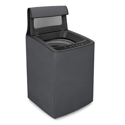 DALUCI Top Load Fully Automatic Washing Machine Cover for 6 kg, 6.5 kg, 7kg & 7.5 kg | Waterproof & Dustproof Polyester Fabric with Zipper | Protective Cover for Washing Machine (Grey, 59X59X86 CM)