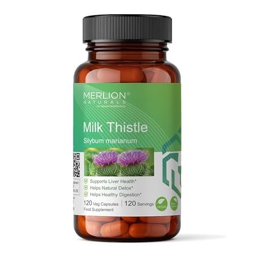 Merlion Naturals Milk Thistle Capsules, Silybum marianum, 150mg (120 Capsules)