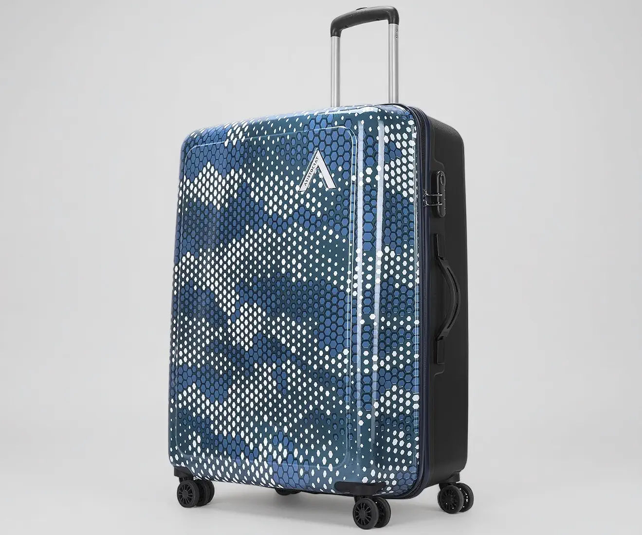 Aristocrat Combat Check-in Trolley Bag, 73 Cm Large Hardside Luggage | 8 Wheels, Combination Lock | Polycarbonate | 5 Year International Warranty | Blue : Amazon.in: Fashion