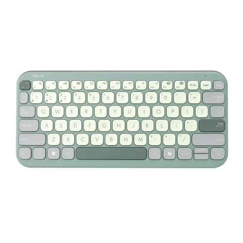 ASUS Marshmallow KW100 Wireless Keyboard - Green Tea Latte | Silent Scissor Keys,Compact Design,2-Year Battery Life, Compatible with Windows/Mac/Chrome/iOS & iPadOS Devices with Dedicated Copilot Key