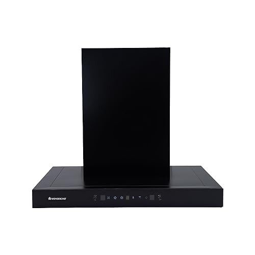 Wonderchef Ultima D-Lite 60cm 1400 m3/hr Auto Clean Curved Glass Chimney | Baffle Filter | Powerful suction | Touch + 3 speed Motion Sensor control | Low Noise | 7 Year Warranty | Black