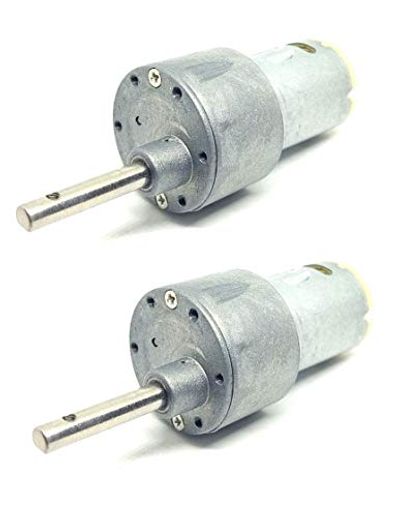Invento 2pcs 12v 10 Kg-cm 200 RPM DC Side Shaft High Torque Geared Motor Heavy Duty