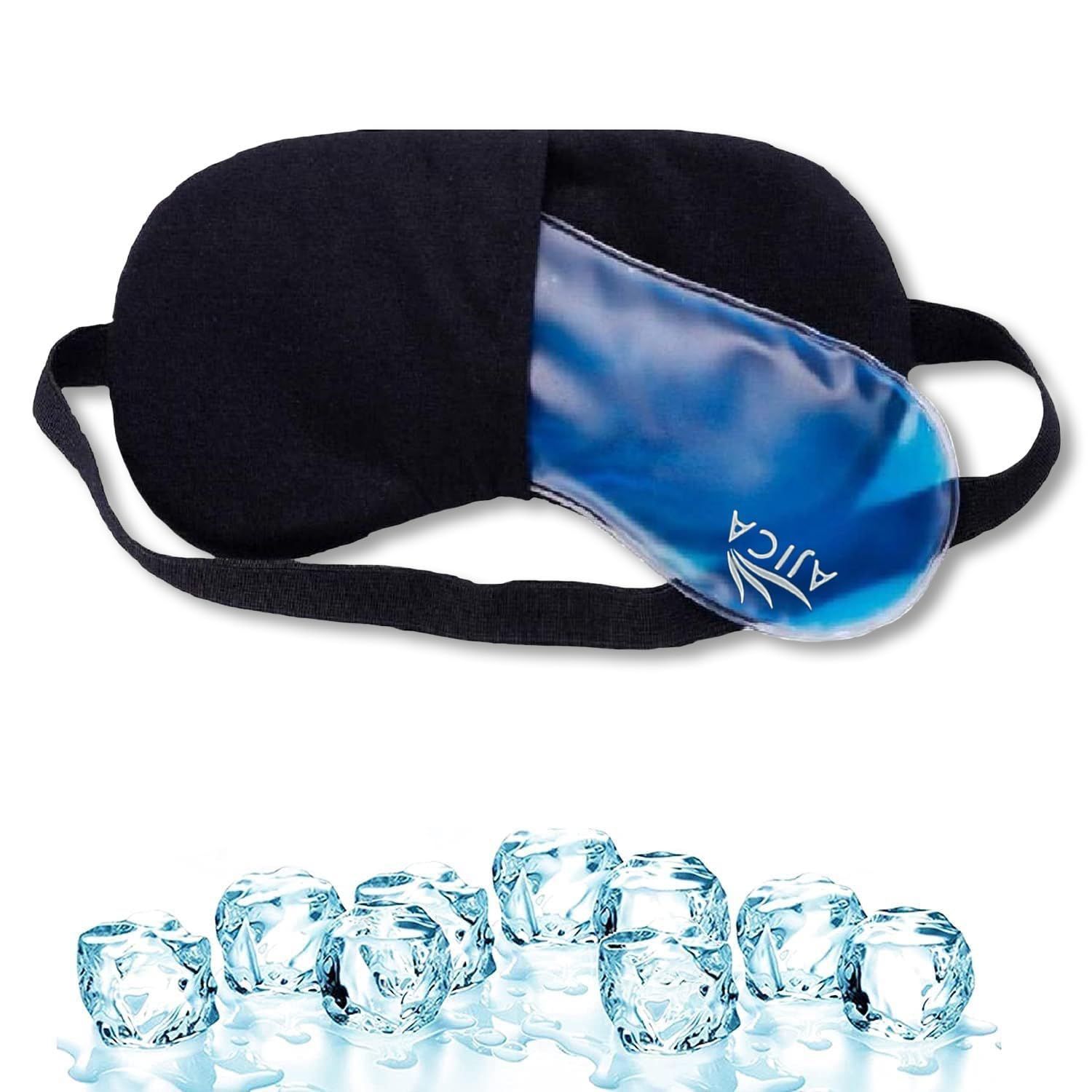 Aqua Ice Eye Cooling Gel Pad | Aloe Vera Mask | Dark Circles Fatigue | Hot Cold Therapy | Pack of 1
