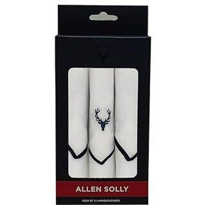 (Pack Of 3) Allen Solly Cotton Men White Casual Style Handkerchief