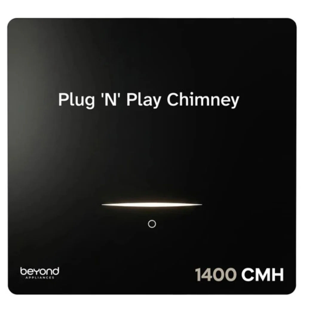 Beyond Appliances CUBE PLUG AND PLAY CHIMNEY 1400 CMH 60 cm | Auto Clean