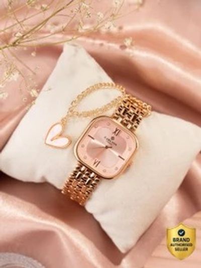 Carlton London Chelsea Analog Watch for Women - Pink Dial (CLSSCPNK)