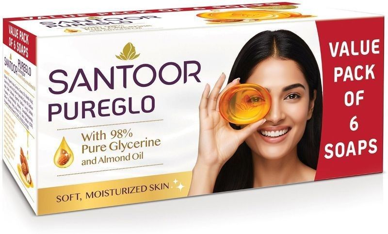 Santoor pureglo - 125g * 6 at 184