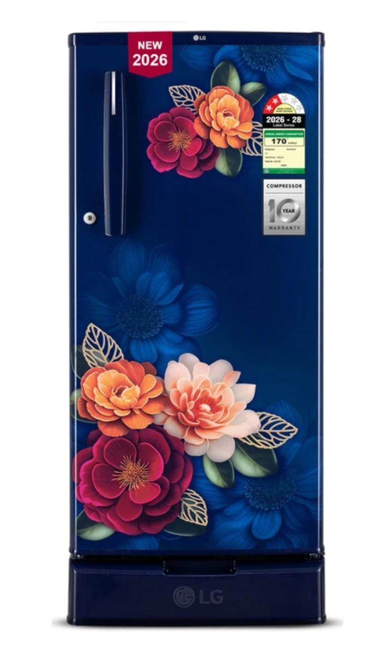 LG 185 L Direct Cool Single Door 2 Star Refrigerator with Base Drawer (Blue Klase, GLD1925XOBK)