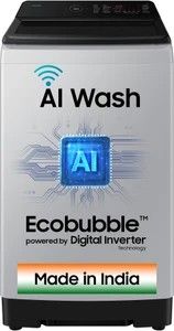 Samsung 8 kg 5 Star, AI Wash, AI Energy Mode, Wi-Fi, Ecobubble, AI VRT+, Super Speed, Soft Closing Door, Digital Inverter Fully Automatic Top Load Grey