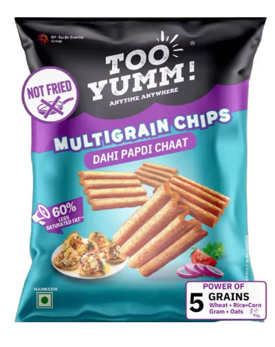 Too Yumm Dahi Papdi Chaat Multigrain Chips, 60% Less Saturated Fats, No Palm Oil