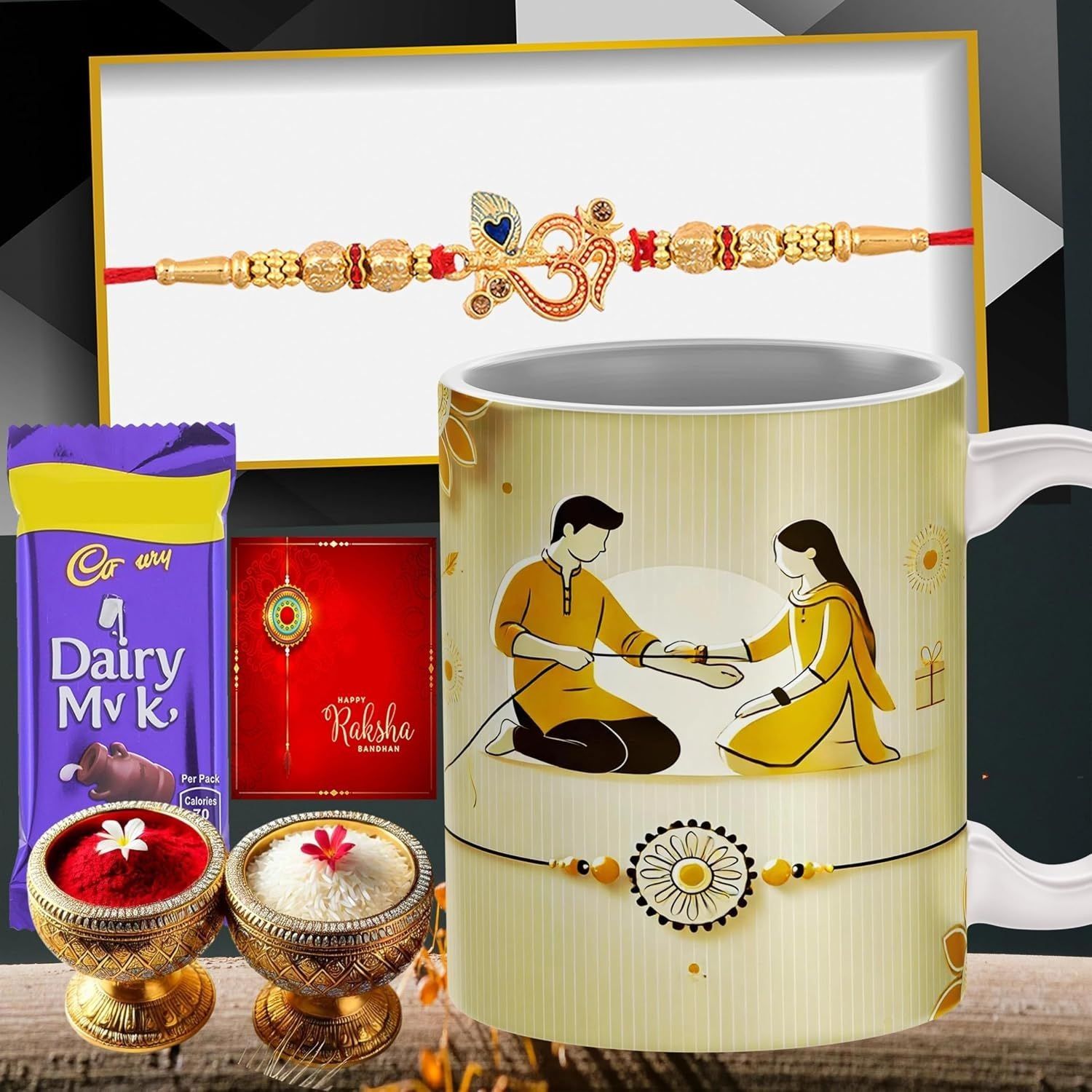 Poorak Religious Mug Chocolate Rakhi Gift Set