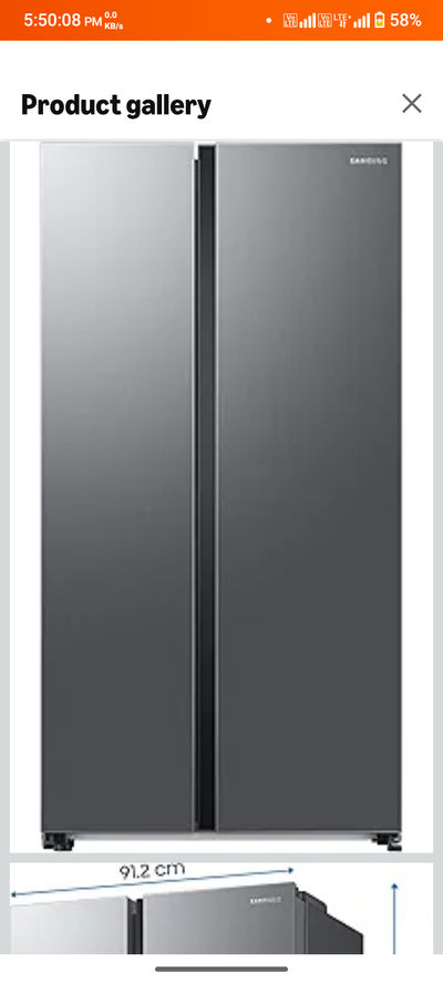 Samsung 653L WI-FI Enabled SmartThings Side By Side Inverter Refrigerator (RS76CG8113SLHL, EZ Clean Steel)