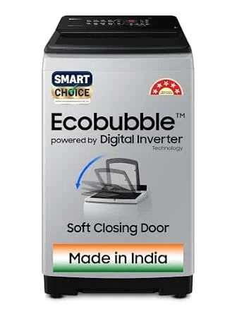 Samsung Smart Choice 8 kg, 5 star, Eco Bubble Tech, Digital Inverter Motor, Soft Closing Door, Fully-Automatic Top Load Washing Machine