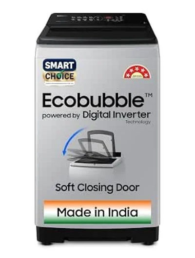 Samsung Smart Choice 8 kg, 5 star, Eco Bubble Tech, Digital Inverter Motor, Soft Closing Door, Fully-Automatic Top Load Washing Machine