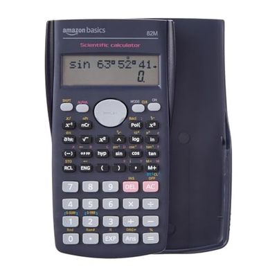 Amazon Basics AB-82MS 240 Functions and 2-Line Display Scientific Calculator