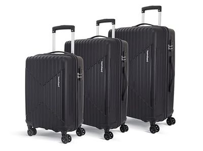 KAMILIANT by American Tourister Savvy|Trolley Bag Set of 3 (55+70+80 cms)|Black