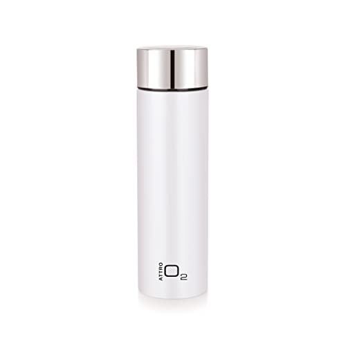 Attro O2 1100ml Stainless Steel Single Wall Water Bottle, Light Weighted Leak-Proof Use for Office, School, Outdoor & Gym - White