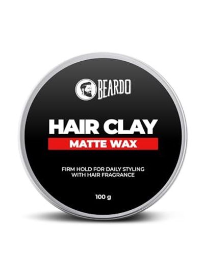 Beardo Hair Clay Wax for Men, 100 gm | Hair Clay for men | Styling Wax | Volumizing | Strong Hold | Restylable |Matte Finish | Easy to Wash Off | Texture Clay for Men
