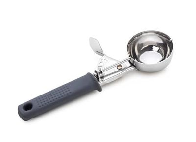Clazkit Ice Cream Scoop | Push Button | Stainless Steel Ice Cream Scoop with Ergonomic Handle - Heavy Duty, Rust-Resistant Dessert Scooper | Color May Vary