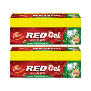 Dabur Red Ayurvedic Gel for Freshness ( Super Saver Pack) Toothpaste (600 g, Pack of 2)
