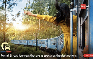 Woohoo - MakeMyTrip Rail Gift Card of ₹100 at 50% off