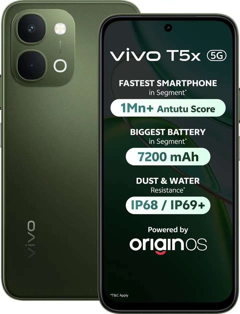 vivo T5x 5G (Cosmic Green, 128 GB) (6 GB RAM)