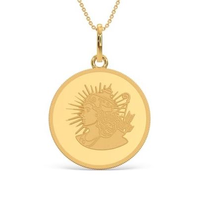 KALYAN JEWELLERS 24K (999) Purity Shree Ram Gold Coin Pendant 8 Gms
