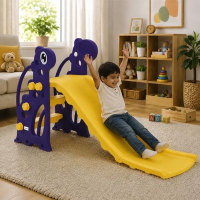 Solimo Giraffe 2-in-1 Garden Slide for Kids-Amazon Brand