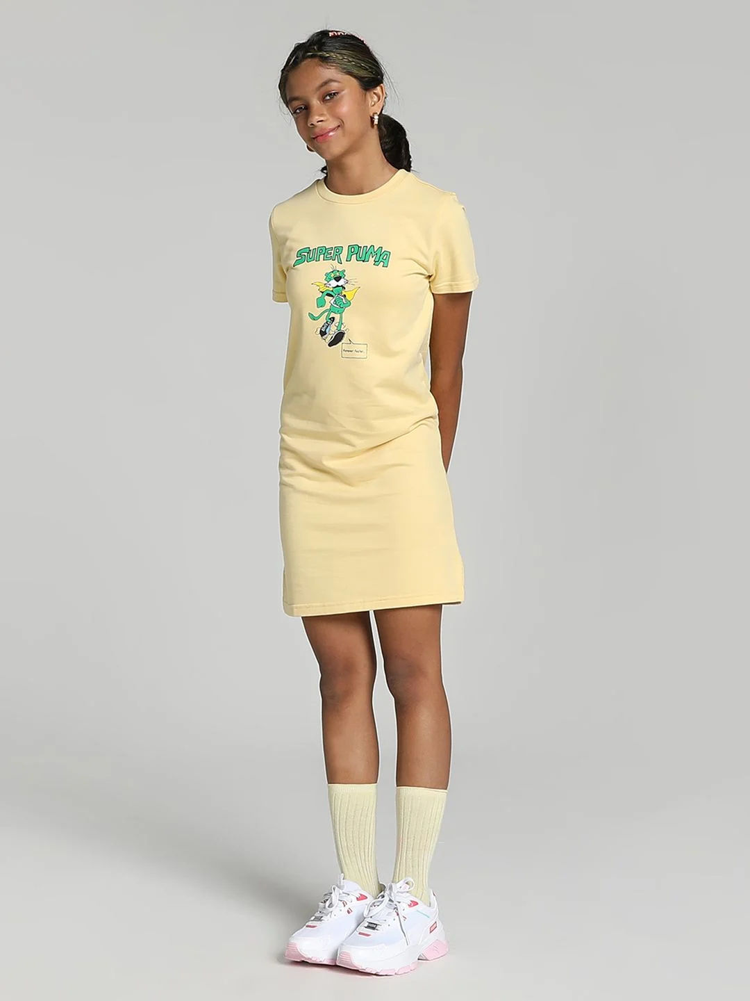 Myntra: Puma Girls Super Graphic Youth Printed T-shirt Dress @ ₹449 (75% Off)