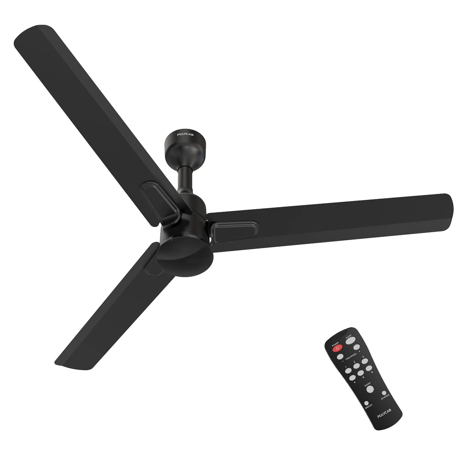 Polycab Silencio Mini DLX 1200mm 5-Star Advanced BLDC,Remote Ceiling fan