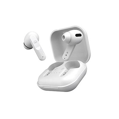 Ekko Earbeats T04 Bluetooth Truly Wireless in Ear Earbuds with ENC Call Noise Cancellation, 50H Playtime,10MM Driver, Twin Connect, Type-C Fast Charging, Siri & Google Assistant Activate (White)