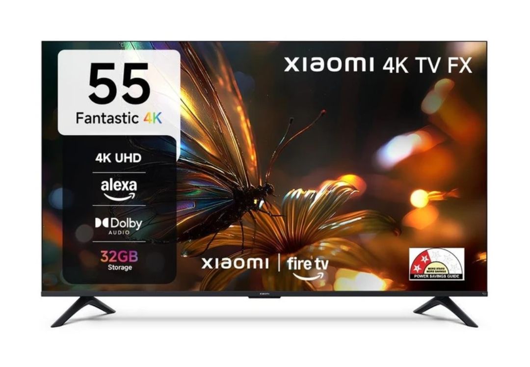 XIAOMI FX Series 138.68 cm (55 inch) Ultra HD (4K) LED Smart Fire TV with Alexa built-in | 32 GB Storage | 30W Dolby Audio | Premium Metal Bezel-less Design | Film-maker Mode | 120 Hz