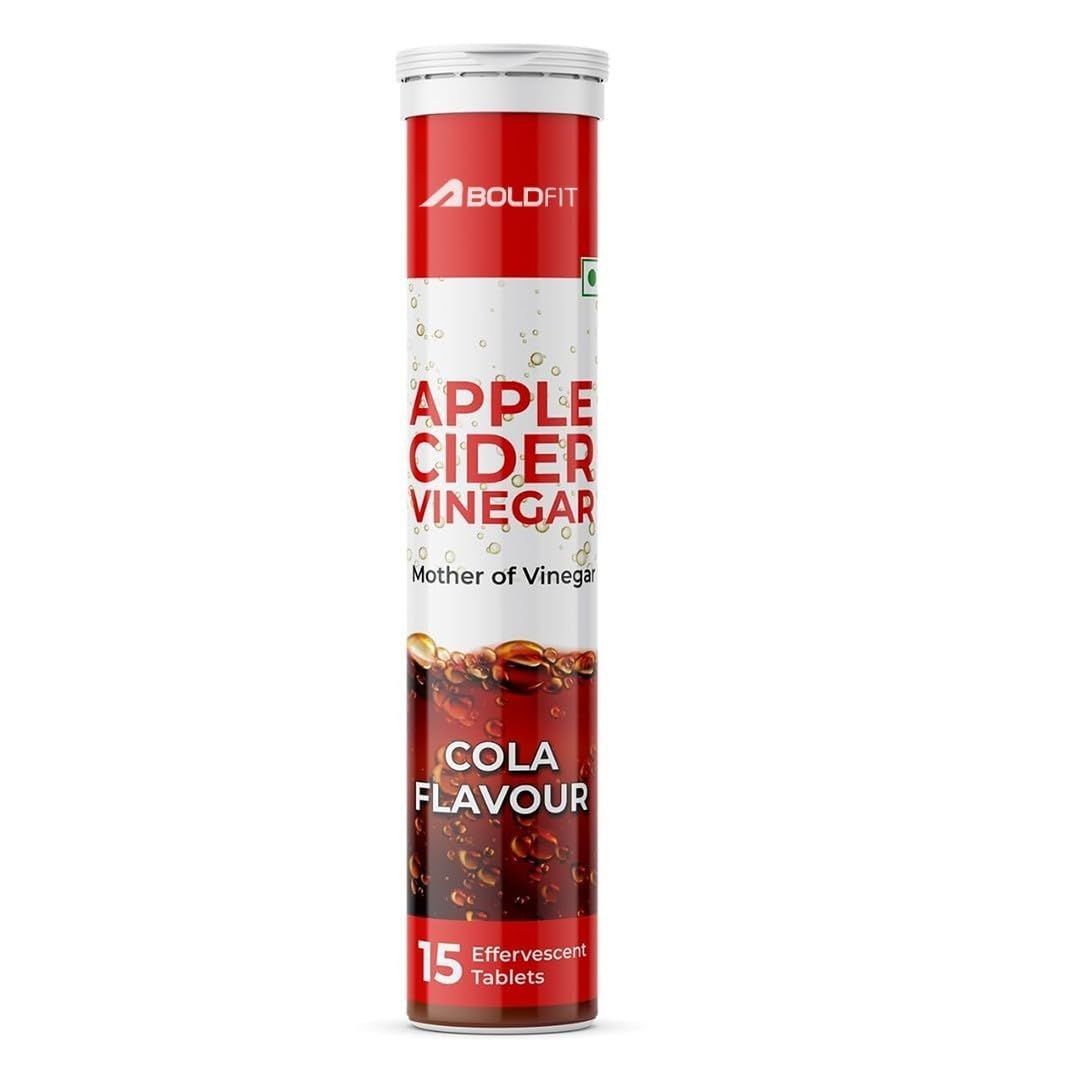 Boldfit Apple Cider Vinegar Tablets With Mother Acv Effervescent Tablets For Immunity (Pack Of 1) 15 Tablets