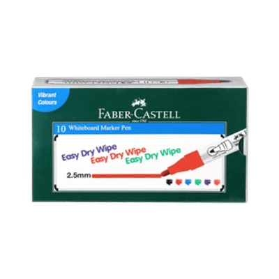 FABER-CASTELL Whiteboard Marker Red Box (Set of 10, Red)