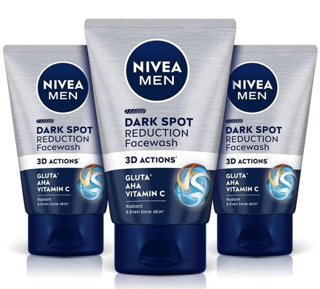 Nivea men Dark Spot Reduction Cleanser Combo, with Vitamin C, AHA, For Even Tone Skin Face Wash