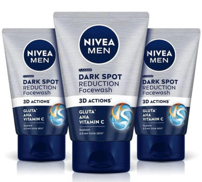 Nivea men Dark Spot Reduction Cleanser Combo, with Vitamin C, AHA, For Even Tone Skin Face Wash