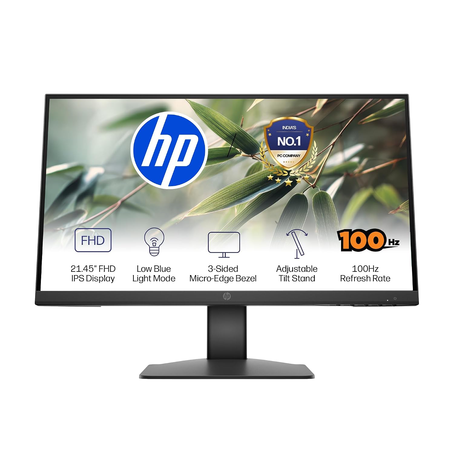 HP Series 3 Pro 21.45 inch FHD Monitor, IPS; 3-Sided Borderless; 100hz Refresh Rate; 5ms Response time; Energy Star Certified; 1 HDMI 1.4; 1 VGA; Black (AK2F1UT)