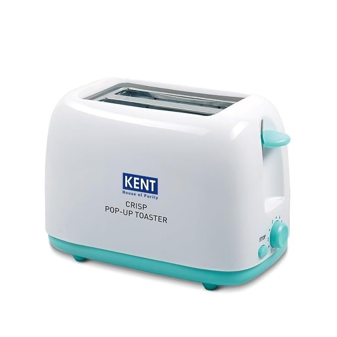 KENT Crisp Pop Up Toaster 750 Watts | 2 Slice Automatic Pop Up Electric Toaster | 6 Heating Modes | Auto Shut Off | Removable Bread Crumbs Tray | White