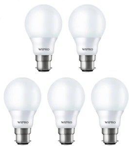 Wipro 9 W Basic Standard B22 LED Bulb (White, Pack of 5)