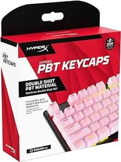 HyperX PBT Keycaps - Full Key Set, Double Shot PBT Material, (Layout), (Keys), Pink (519T9AA#ABA)