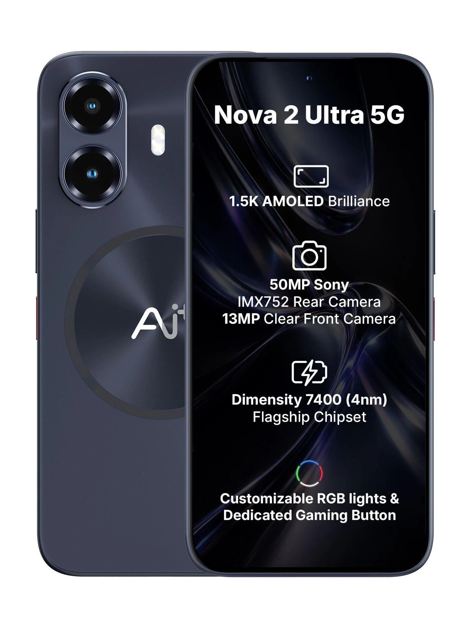 Ai+ Nova 2 Ultra 5G (Black, 128 GB) (8 GB RAM)