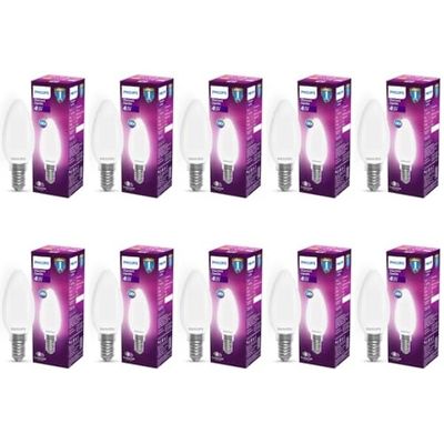Philips 4-Watt 400-lumen Frosted Candle E14 Base (Cool White, Pack of 10)
