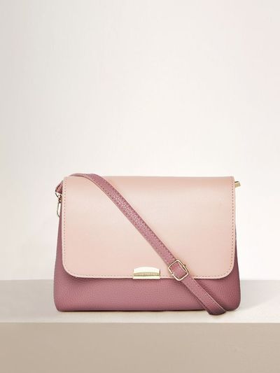 Buy Lino Perros Colourblocked Synthetic Leather Structured Sling Bag - Handbags for Women 8378257 | Myntra