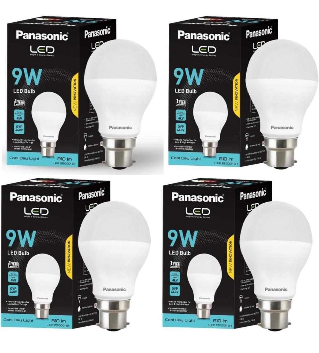 Panasonic Dura Saver 9W Bulb, B22 LED Bulb (Pack of 4)