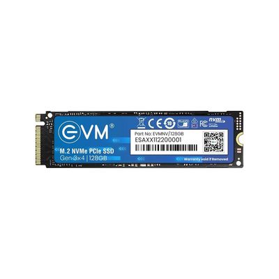 EVM 128GB NVMe M.2 SSD 2280 | Up to 1800MB/s Read 700MB/s Write | 5 Year Warranty