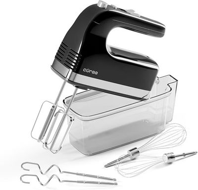 Cüraa Hand Mixer | 300 Watts | 5 Speed Control with Turbo Mode | Egg Beater Electric with Whisk & Dough Hooks | Handheld Mixer